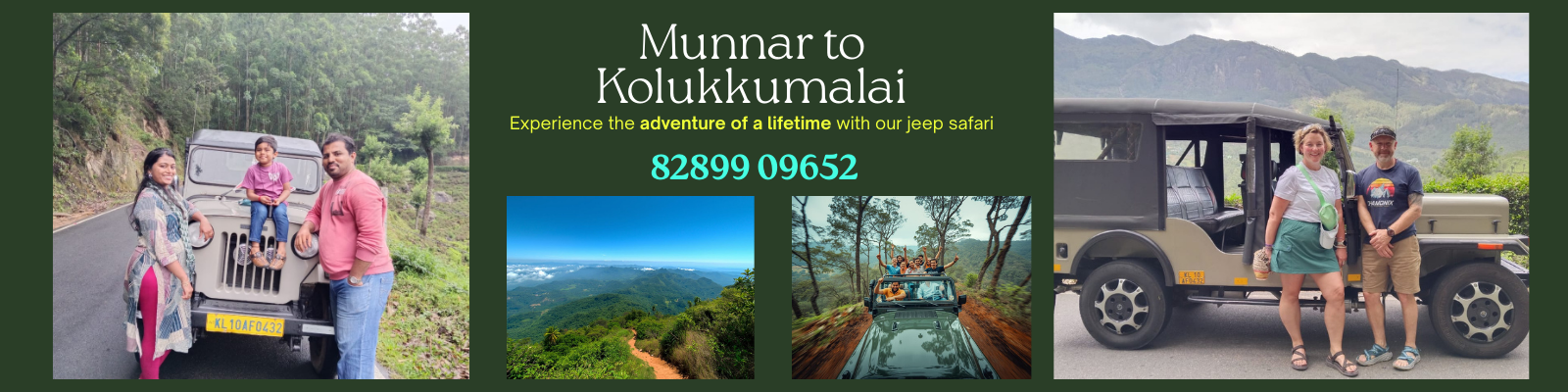 Munnar to Kolukkumalai Jeep Safari booking